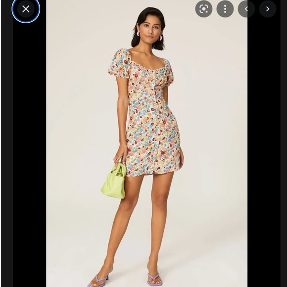 ANDAMANE DAISY DRESS - MINI FLORAL DRESS SIZE M - NWT - Picture 3 of 4